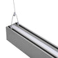 Euri Lighting Commercial 8 Ft. LED 100-Watts 3 Color Selectable Dimmable Linkable Frosted Plastic Lens Silver Housing Dual Architectural Linear Up and Down Light With Emergency Battery Back Up