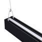 Euri Lighting Commercial 8 Ft. LED 100-Watts 3 Color Selectable Dimmable Linkable Frosted Plastic Lens Black Housing Dual Architectural Linear Up and Down Light
