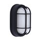 Euri Lighting Residential LED 6.2-Watts Non-Dimmable Wet Rated 6 Color Selectable Frosted Glass Lens Matte Black Housing Outdoor Bulkhead Wall Light