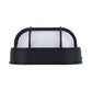 Euri Lighting Residential LED 6.2-Watts Non-Dimmable Wet Rated 6 Color Selectable Frosted Glass Lens Matte Black Housing Outdoor Bulkhead Wall Light