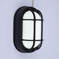Euri Lighting Residential LED 6.2-Watts Non-Dimmable Wet Rated 6 Color Selectable Frosted Glass Lens Matte Black Housing Outdoor Bulkhead Wall Light