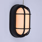 Euri Lighting Residential LED 6.2-Watts Non-Dimmable Wet Rated 6 Color Selectable Frosted Glass Lens Matte Black Housing Outdoor Bulkhead Wall Light