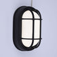 Euri Lighting Residential LED 6.2-Watts Non-Dimmable Wet Rated 6 Color Selectable Frosted Glass Lens Matte Black Housing Outdoor Bulkhead Wall Light