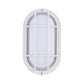Euri Lighting Residential LED 6.2-Watts Non-Dimmable Wet Rated 6 Color Selectable Frosted Glass Lens Matte White Housing Outdoor Bulkhead Wall Light