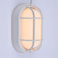 Euri Lighting Residential LED 6.2-Watts Non-Dimmable Wet Rated 6 Color Selectable Frosted Glass Lens Matte White Housing Outdoor Bulkhead Wall Light