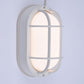 Euri Lighting Residential LED 6.2-Watts Non-Dimmable Wet Rated 6 Color Selectable Frosted Glass Lens Matte White Housing Outdoor Bulkhead Wall Light