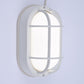 Euri Lighting Residential LED 6.2-Watts Non-Dimmable Wet Rated 6 Color Selectable Frosted Glass Lens Matte White Housing Outdoor Bulkhead Wall Light