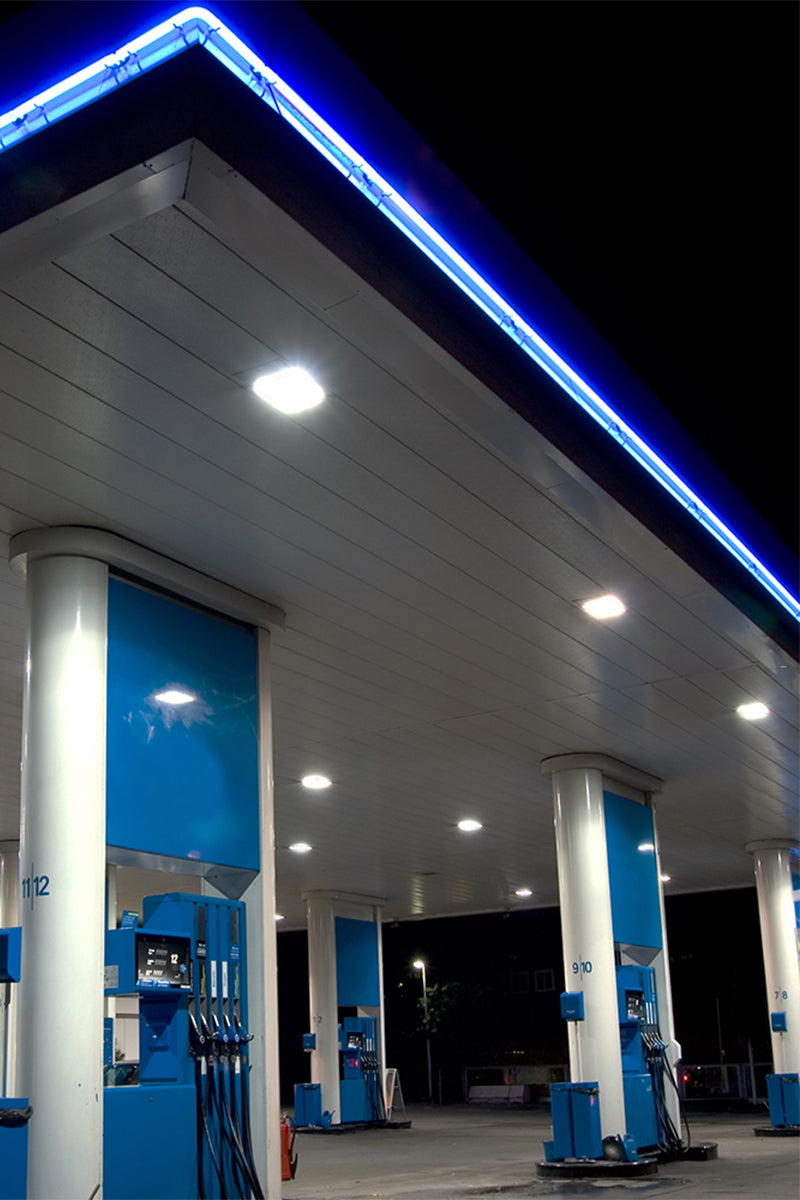 Euri Lighting Commercial Dimmable LED 150-Watt Waterproof IP65 Protection Square Canopy Light
