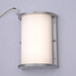 Euri Lighting Residential LED 12.5-Watts Wet Rated 6 Color Selectable Non-Dimmable Photocell Sensor Brushed Nickel Trim Aluminum Housing Half Cylinder Wall Sconce
