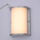 Euri Lighting Residential LED 12.5-Watts Wet Rated 6 Color Selectable Non-Dimmable Photocell Sensor Brushed Nickel Trim Aluminum Housing Half Cylinder Wall Sconce