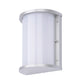 Euri Lighting Residential LED 12.5-Watts Wet Rated 6 Color Selectable Non-Dimmable Photocell Sensor Brushed Nickel Trim Aluminum Housing Half Cylinder Wall Sconce