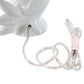 A&B Home 10" x 17" White Birgit Ceramic Lamp With White Tapered Drum Shade
