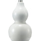 A&B Home 10" x 19" Bundle of 33 Gull Gray Ceramic Table Lamp With White Drum Shade