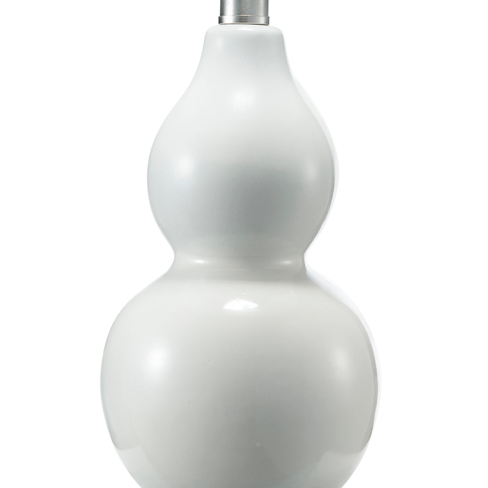 A&B Home 10" x 19" Bundle of 33 Gull Gray Ceramic Table Lamp With White Drum Shade