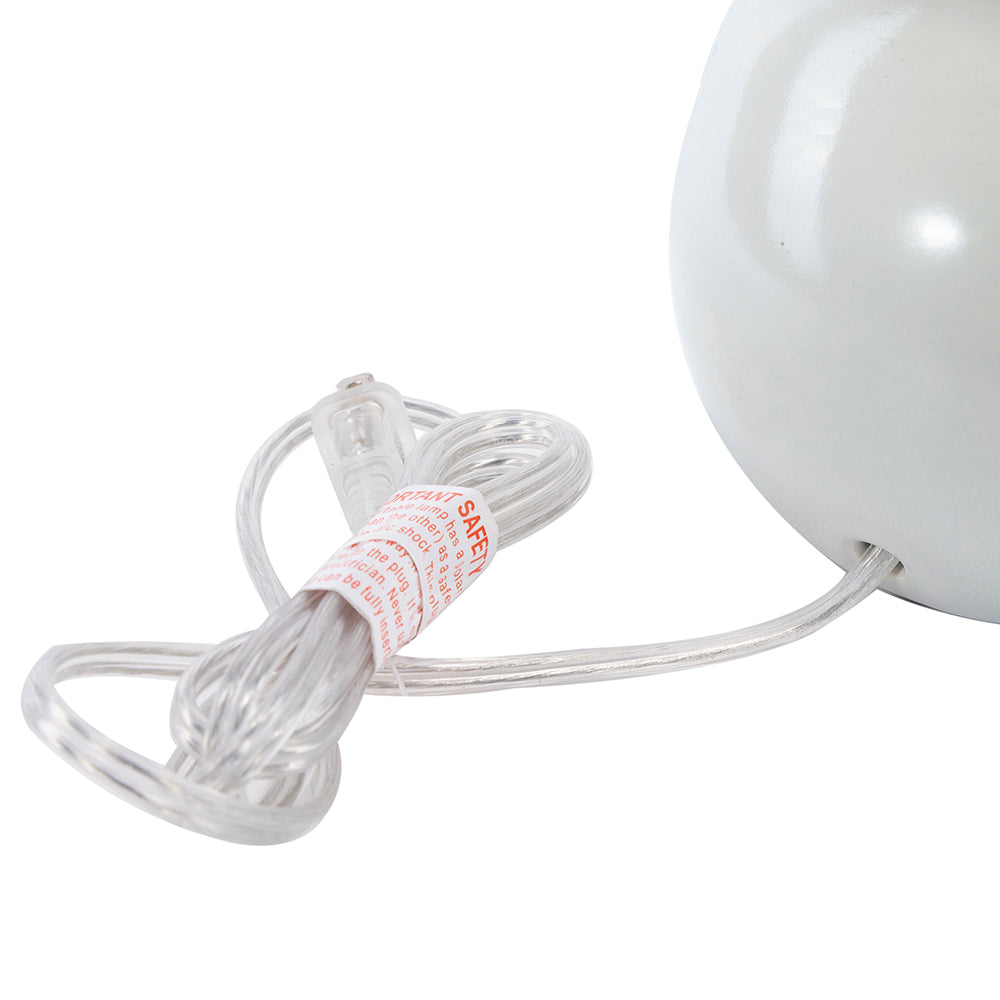 A&B Home 10" x 19" Bundle of 33 Gull Gray Ceramic Table Lamp With White Drum Shade