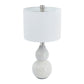 A&B Home 10" x 19" Bundle of 33 Gull Gray Ceramic Table Lamp With White Drum Shade