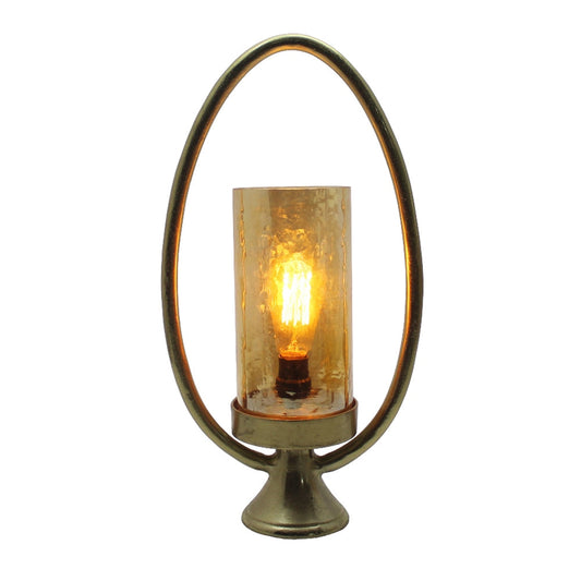 A&B Home 11" x 22" Bunde of 20 Oval Halo Design With Matte Gold Accent Table Lamp