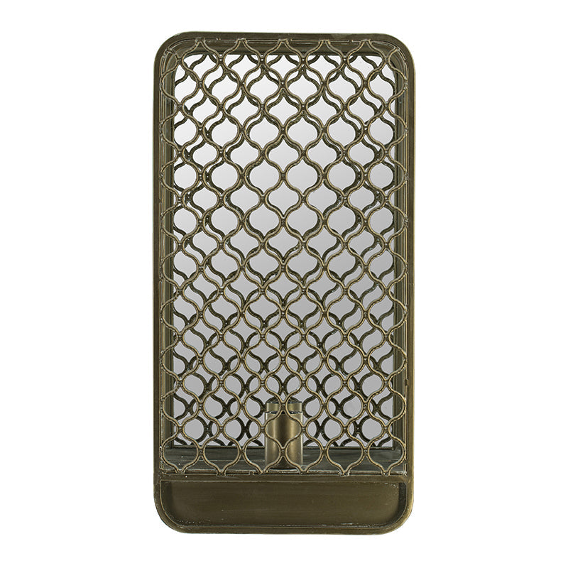 A&B Home 11" x 23" Bundle of 14 Rectangular Brass Caged Metal Wall Lamp