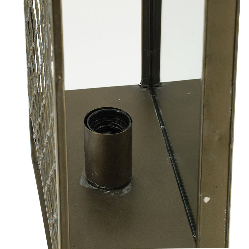 A&B Home 11" x 23" Bundle of 14 Rectangular Brass Caged Metal Wall Lamp