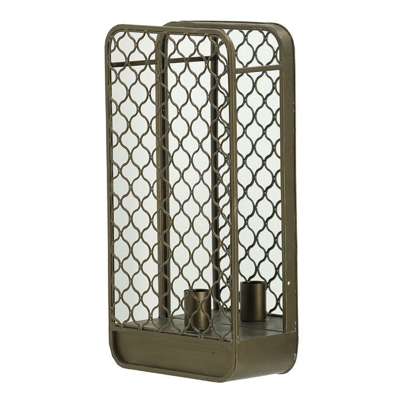 A&B Home 11" x 23" Bundle of 14 Rectangular Brass Caged Metal Wall Lamp