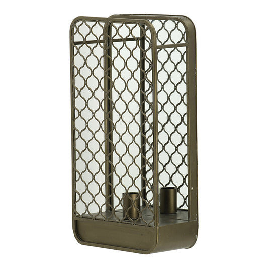 A&B Home 11" x 23" Bundle of 14 Rectangular Brass Caged Metal Wall Lamp