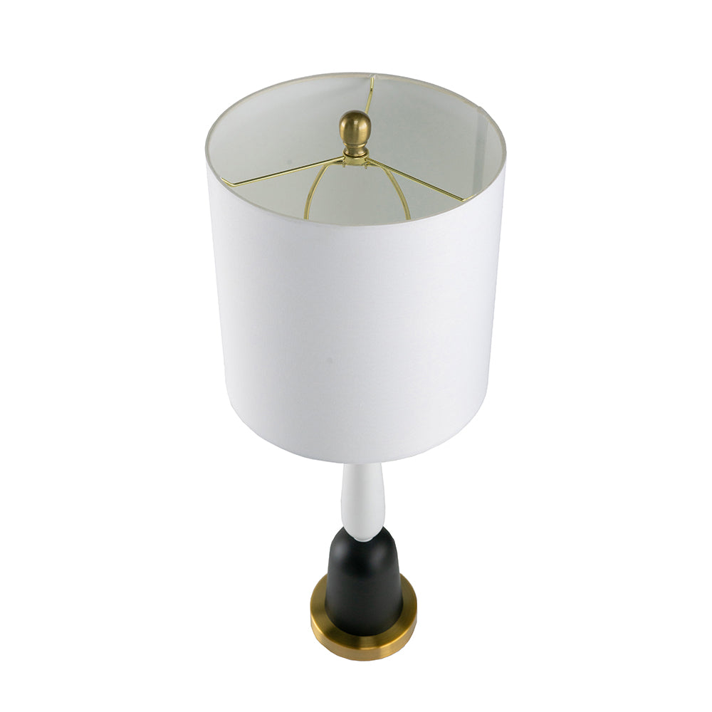A&B Home 11" x 30" Bundle of 14 Gold and Black Elongated Teardrop Table Lamp With White Drum Shade