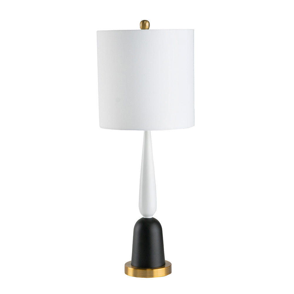 A&B Home 11" x 30" Bundle of 14 Gold and Black Elongated Teardrop Table Lamp With White Drum Shade