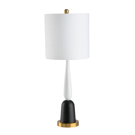 A&B Home 11" x 30" Bundle of 14 Gold and Black Elongated Teardrop Table Lamp With White Drum Shade