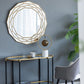 A&B Home 12" x 18" Bundle of 9 White Marble Base With Gold Ring and Amber Glass Orb Table Lamp