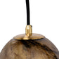 A&B Home 12" x 18" Bundle of 9 White Marble Base With Gold Ring and Amber Glass Orb Table Lamp