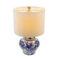 A&B Home 12" x 19" Bundle of 26 Blue and White Ceramic Vase Lamp