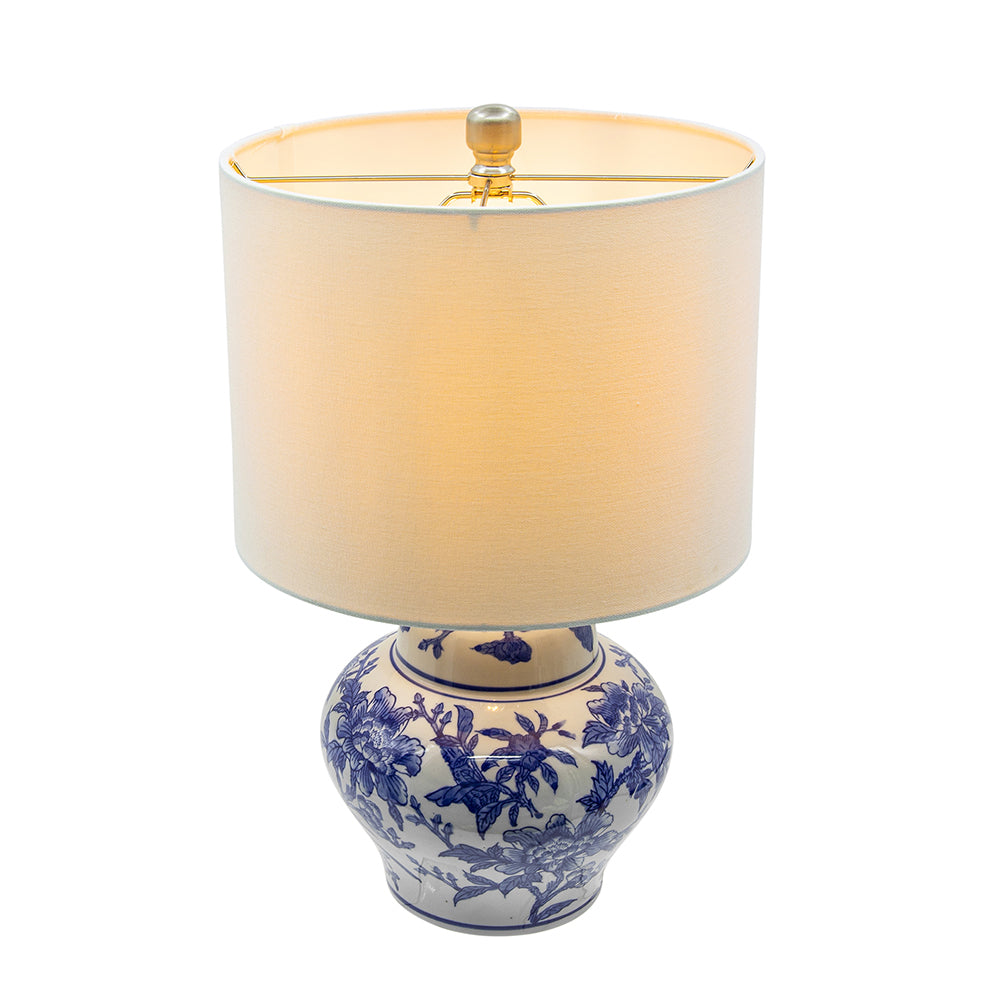 A&B Home 12" x 19" Bundle of 26 Blue and White Ceramic Vase Lamp