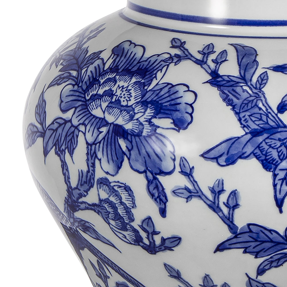 A&B Home 12" x 19" Bundle of 26 Blue and White Ceramic Vase Lamp