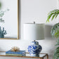 A&B Home 12" x 19" Bundle of 26 Blue and White Ceramic Vase Lamp