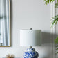 A&B Home 12" x 19" Bundle of 26 Blue and White Ceramic Vase Lamp