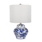 A&B Home 12" x 19" Bundle of 26 Blue and White Ceramic Vase Lamp