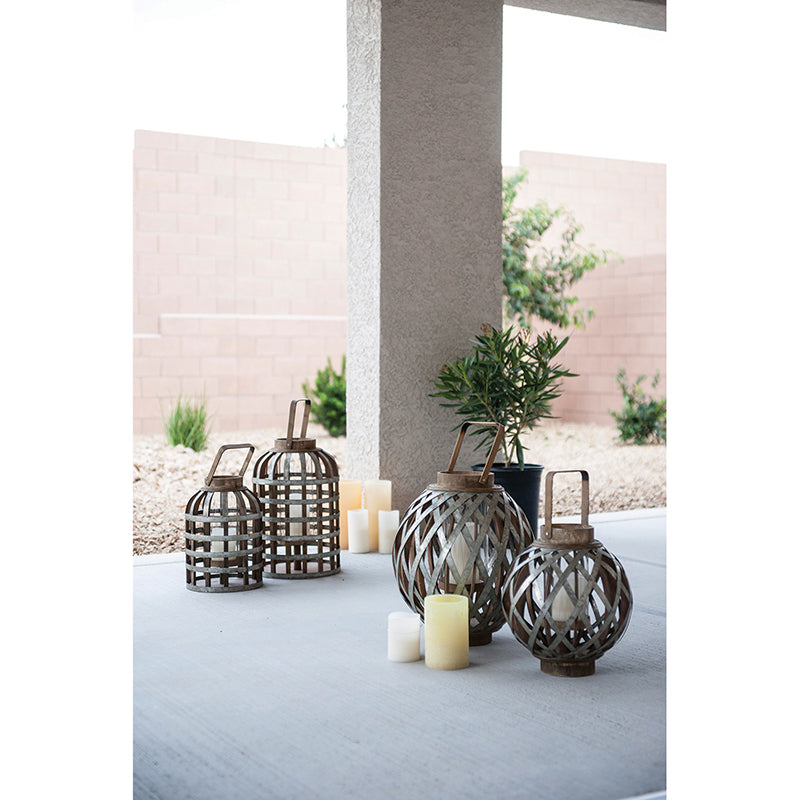 A&B Home 12" x 20" Bundle of 16 Shanghai Round Iron-Cage Lantern Table Lamp