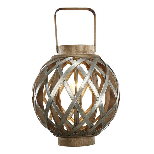 A&B Home 12" x 20" Bundle of 16 Shanghai Round Iron-Cage Lantern Table Lamp