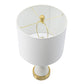 A&B Home 12" x 23" Bundle of 10 White Marble Cone-Shaped With Gold Base and Drum Shade Table Lamp