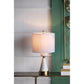 A&B Home 12" x 23" Bundle of 10 White Marble Cone-Shaped With Gold Base and Drum Shade Table Lamp