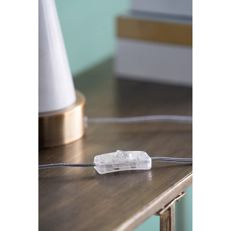A&B Home 12" x 23" Bundle of 10 White Marble Cone-Shaped With Gold Base and Drum Shade Table Lamp