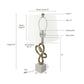 A&B Home 12" x 23" Bundle of 13 White Marble Base and Vintage Gold Accent Table Lamp With White Linen Drum Shade