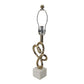 A&B Home 12" x 23" Bundle of 13 White Marble Base and Vintage Gold Accent Table Lamp With White Linen Drum Shade