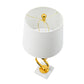A&B Home 12" x 25" Gold Free Flowing Loop Table Lamp With White Drum Shade