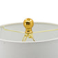 A&B Home 12" x 25" Gold Free Flowing Loop Table Lamp With White Drum Shade
