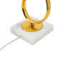 A&B Home 12" x 25" Gold Free Flowing Loop Table Lamp With White Drum Shade