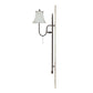 A&B Home 12" x 55" Bundle of 8 Rectangular Wooden Wall Panel With Square Flared Cream Shade Sconce