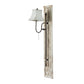 A&B Home 12" x 55" Bundle of 8 Rectangular Wooden Wall Panel With Square Flared Cream Shade Sconce
