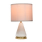 A&B Home 13" x 20" Bundle of 15 White and Gold Table Lamp With Drum-Shaped Shade