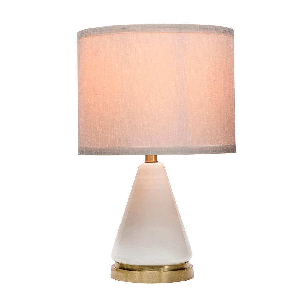 A&B Home 13" x 20" Bundle of 15 White and Gold Table Lamp With Drum-Shaped Shade